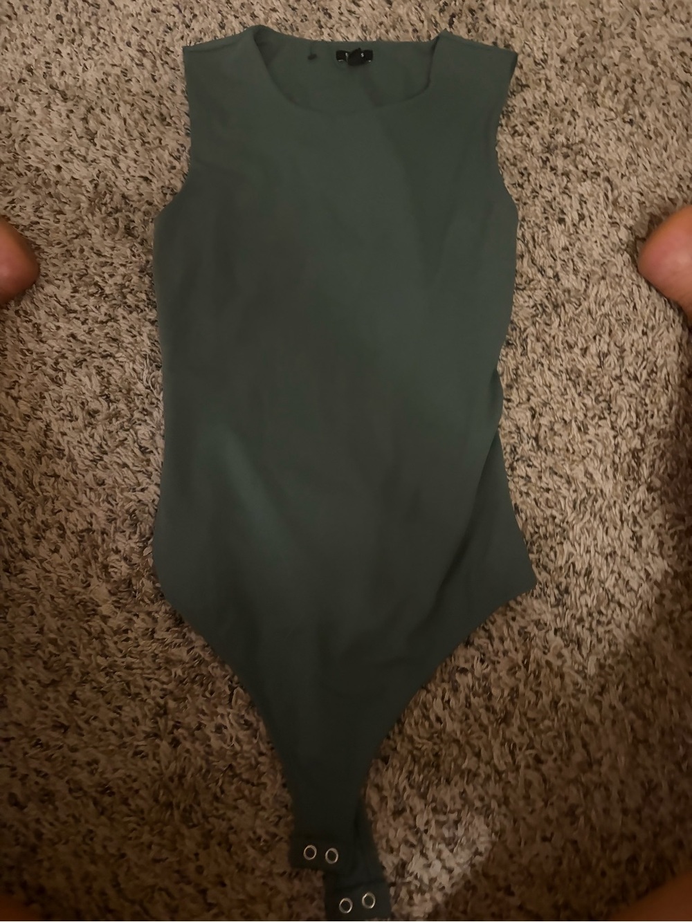 Express Olive Green Sleeveless Bodysuit